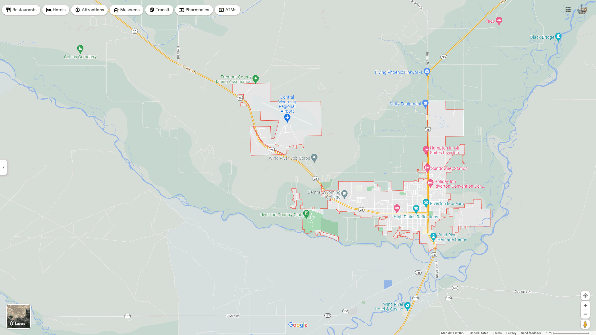 Riverton map